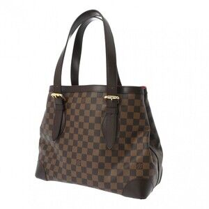 Louis Vuitton Brown Canvas Handbag Hampstead Damier